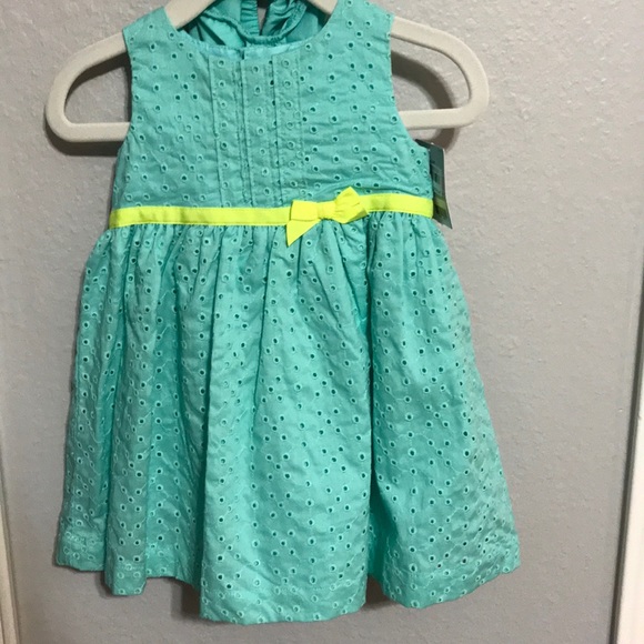 🏅HOST PICK 🏅Embroidered Mint Green Dress 9 mo. - Picture 4 of 4